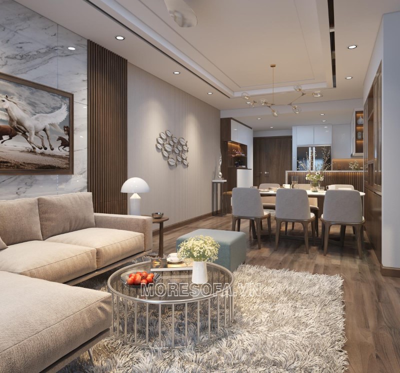 Ghế sofa góc chữ L nỉ